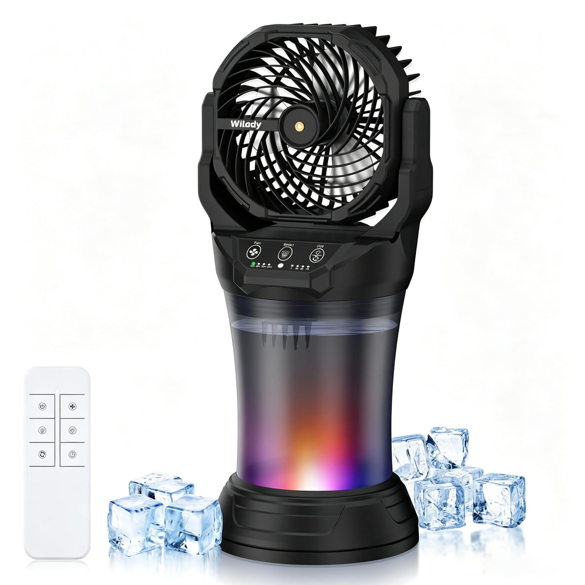 Wilody Misting Fan portable camping fan with remote control