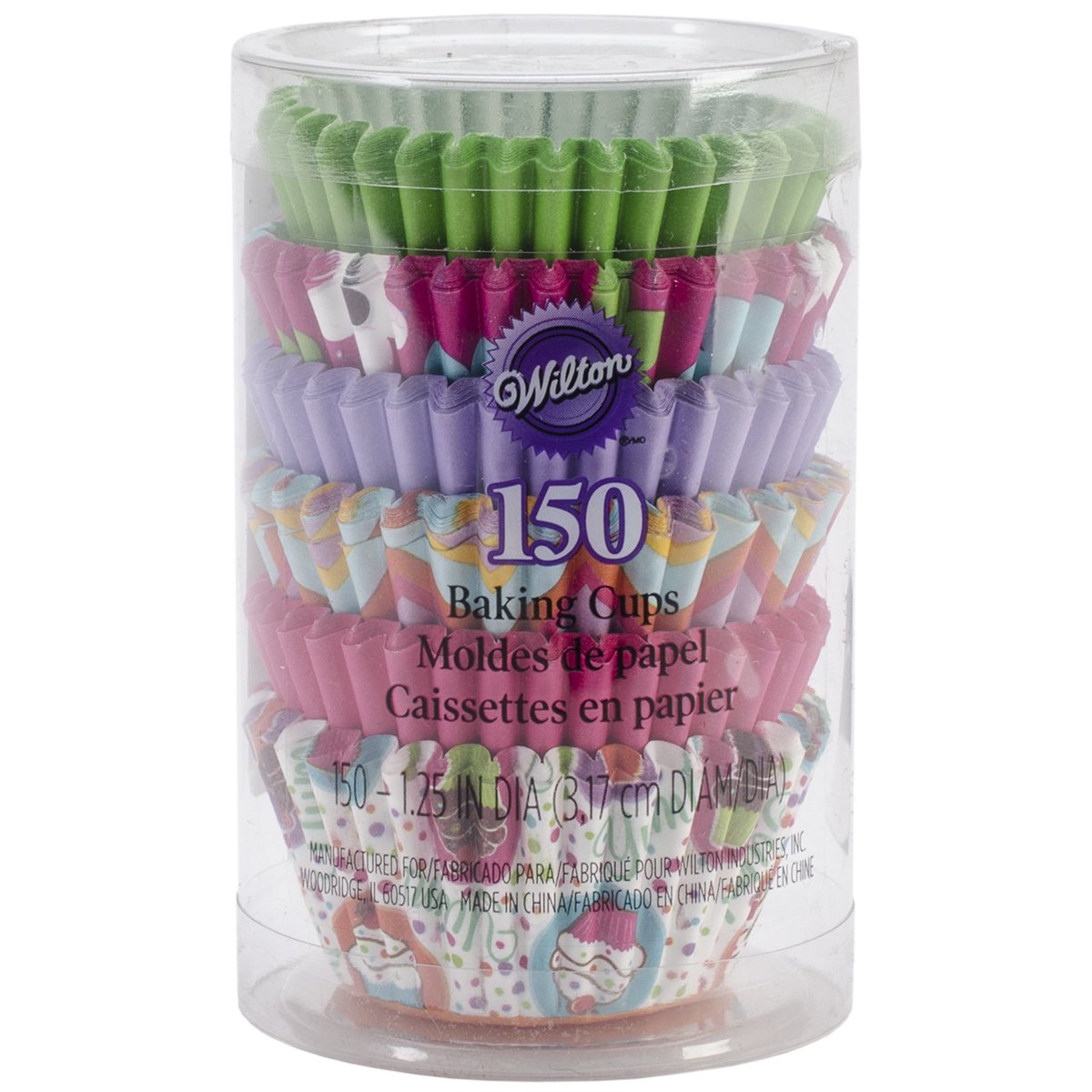 Wilton 415-2188 mini pink baking cups 150 count