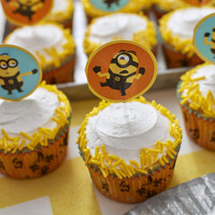 Despicable me 3 Minions cupcake liners white design