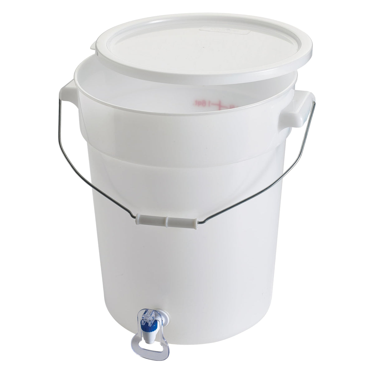 Winco Beverage Dispenser PBDW-22 6 Gallon White