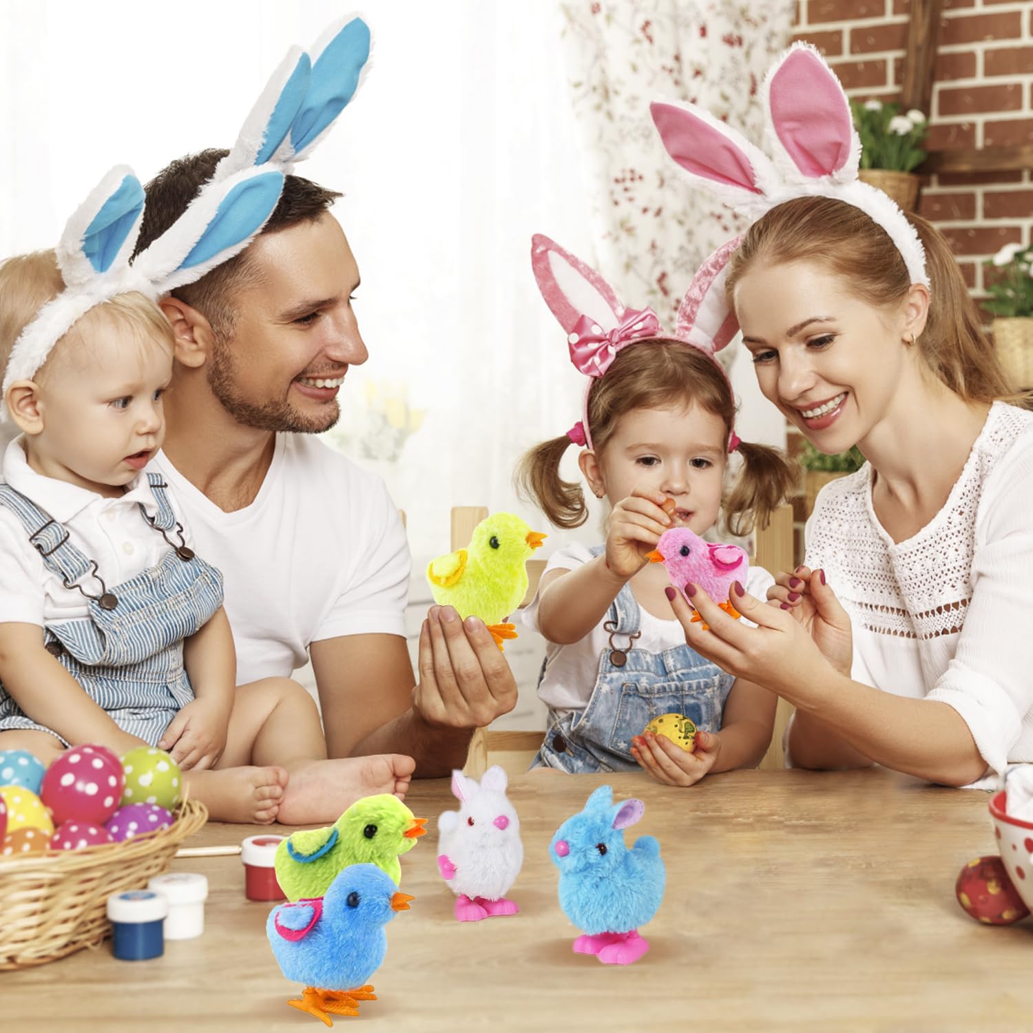 Cute hopping wind up chick bunny for toddlers