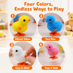 Wind-up chick toy for kids SAURAWAN 4-piece set