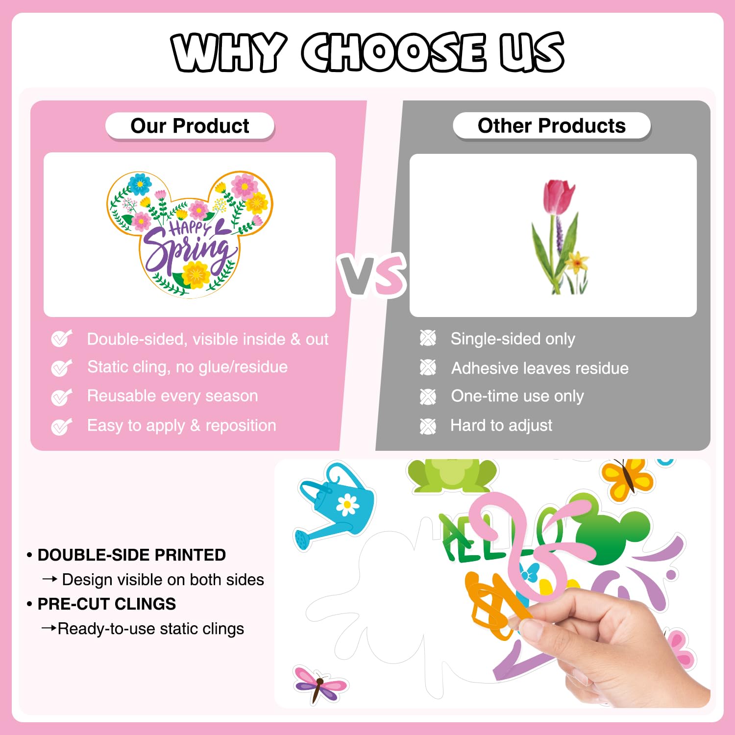 window clings seven sheets pack