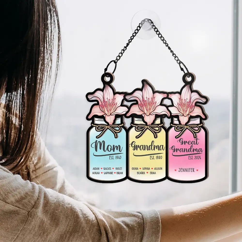 Mothers Day gift sun catcher ornament for family