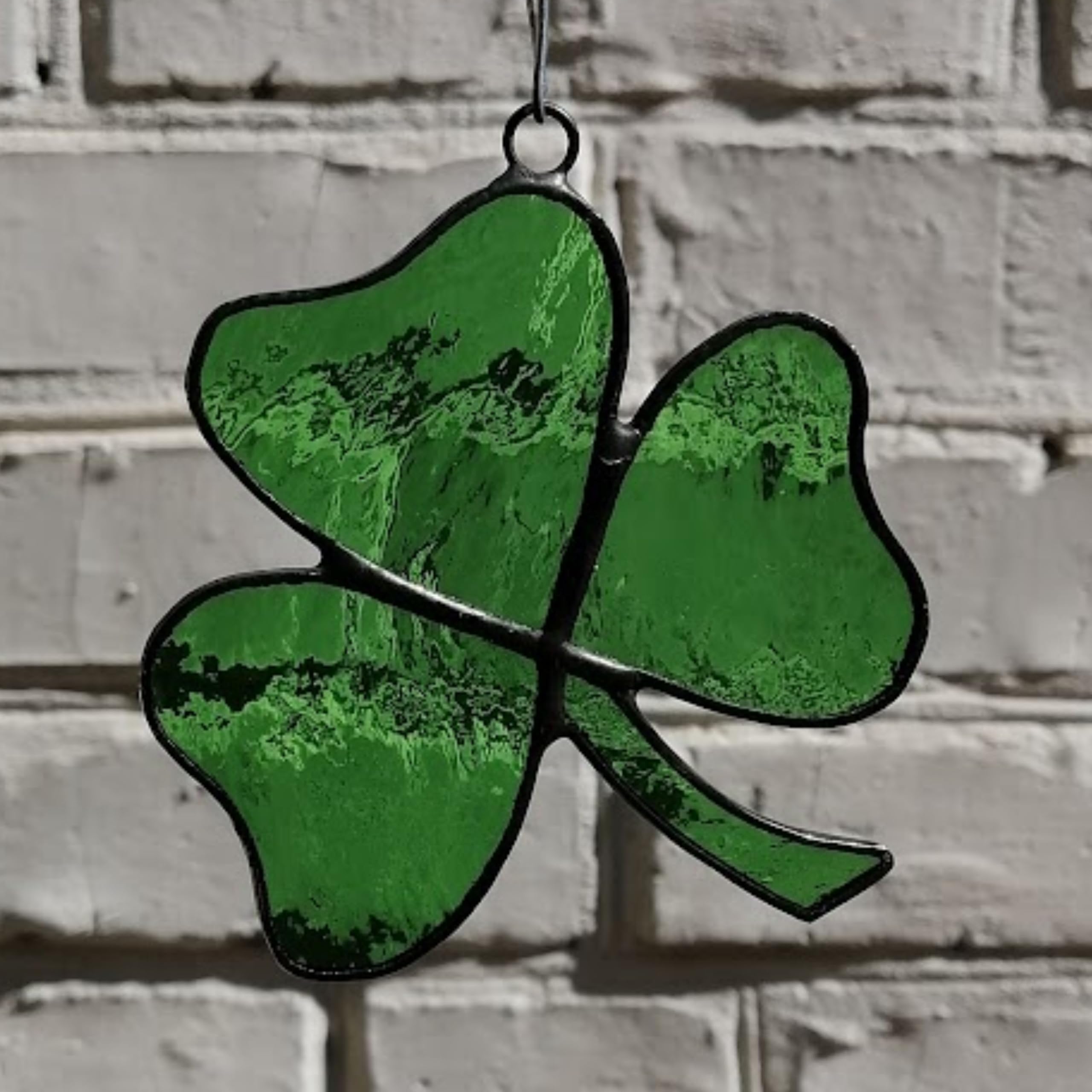 Handcrafted stained glass suncatcher unique design