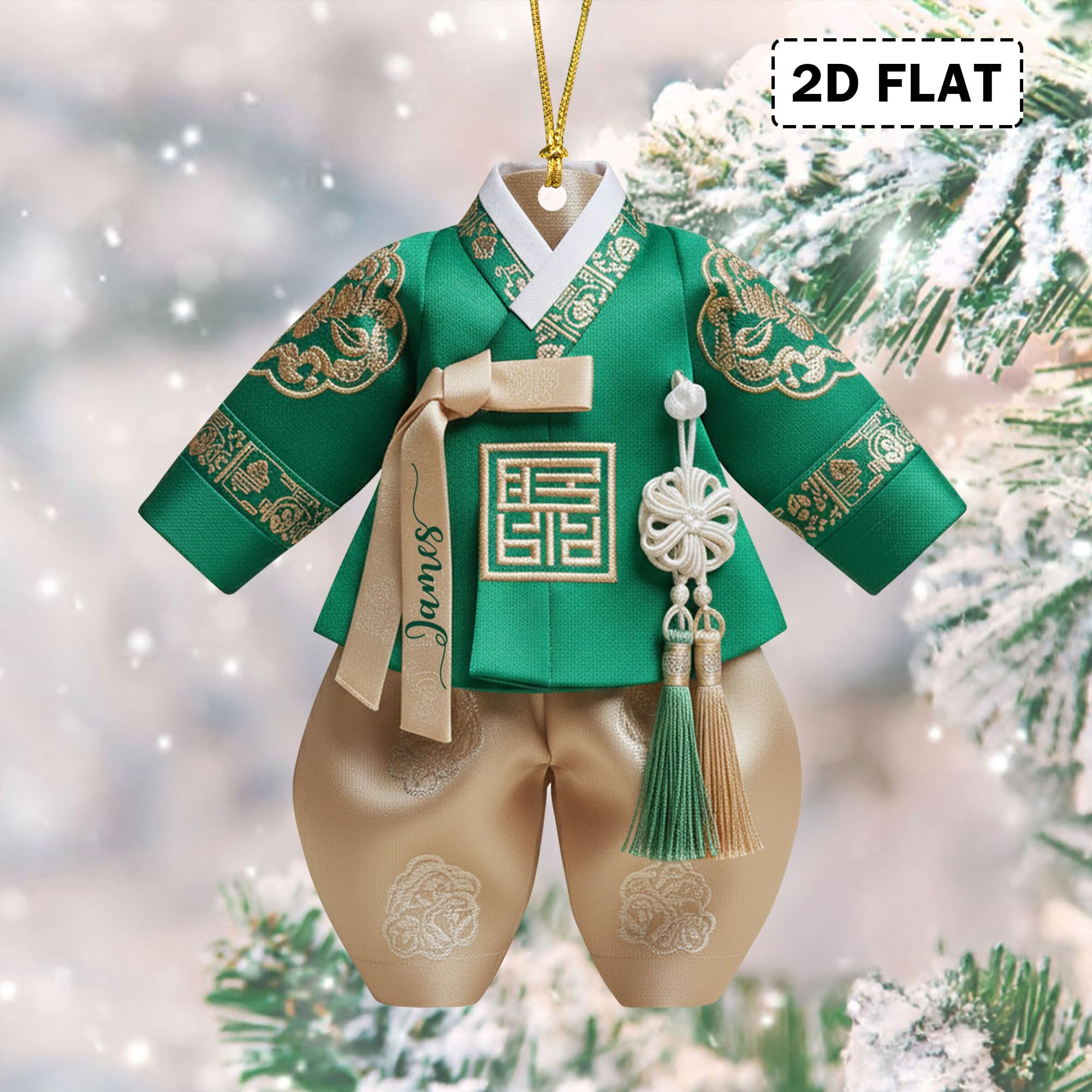 Window decoration acrylic hanbok ornament