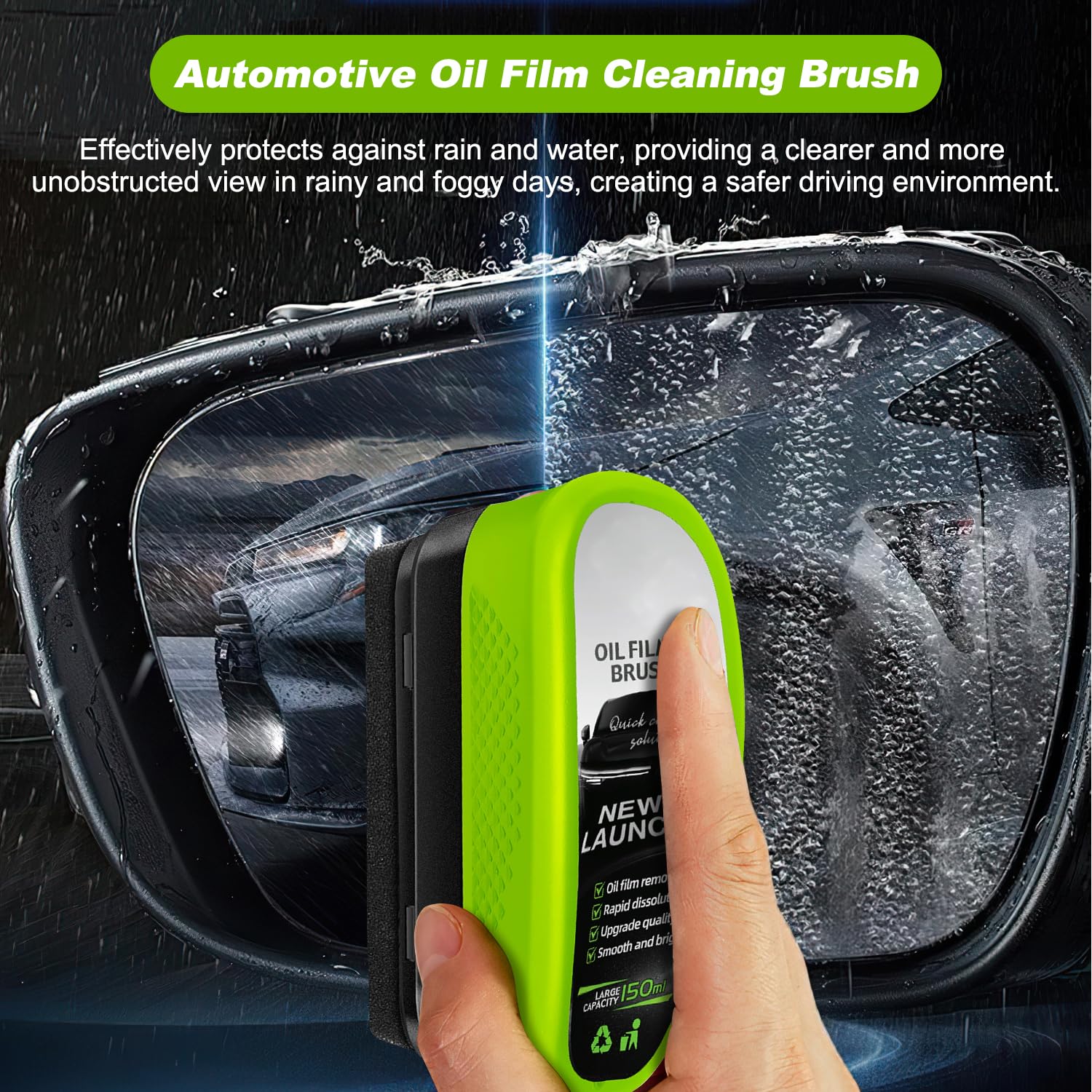 Windshield side windows cleaner for car mirrors and glass