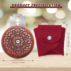 Wooden bread lame grip with carved pattern