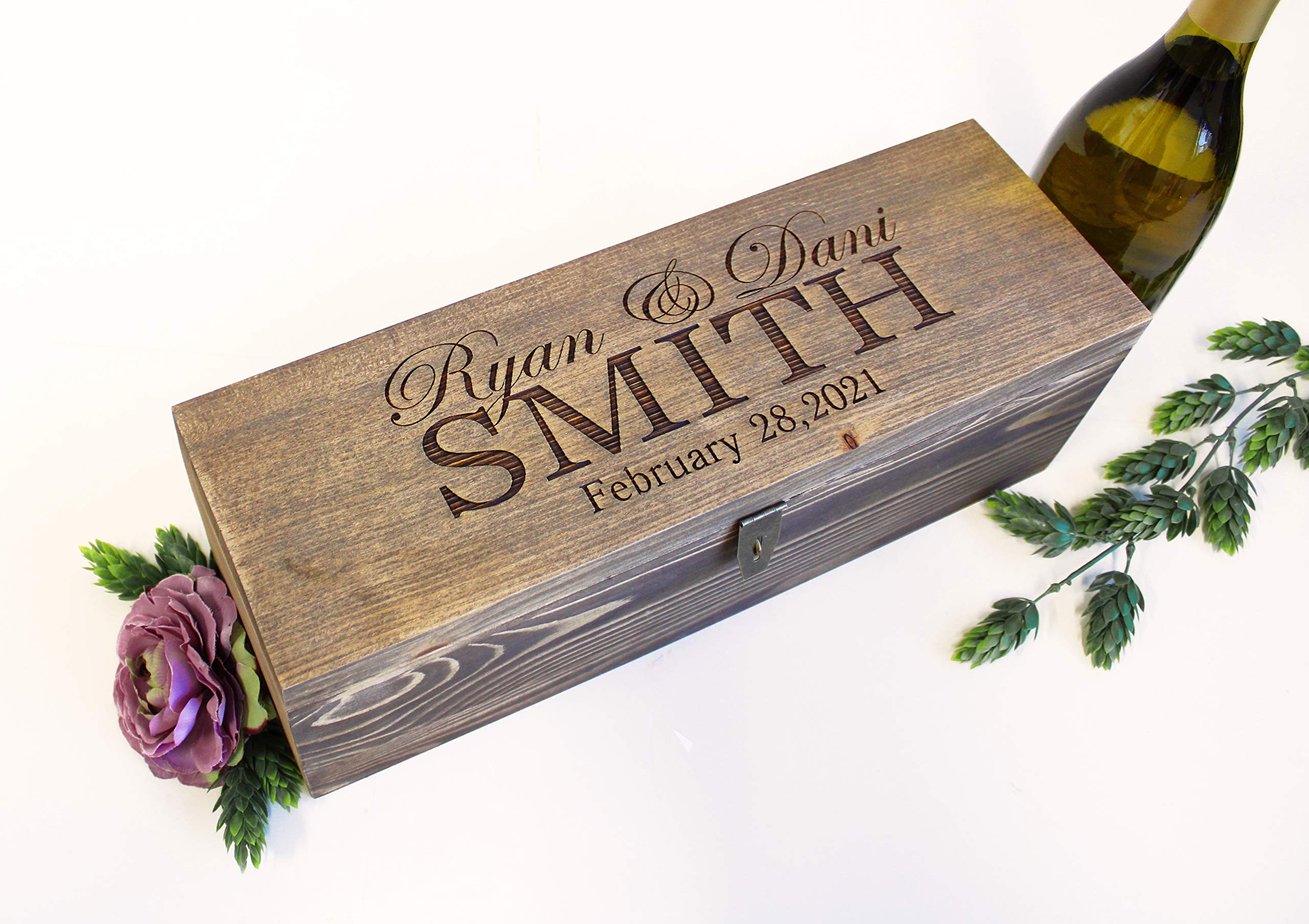 Personalized engraving with last name and two first names