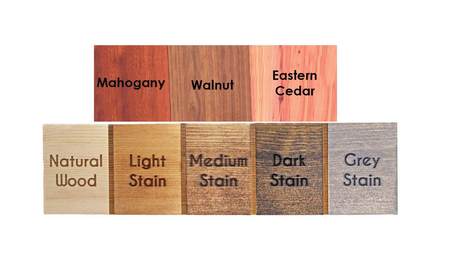 Pine wood with stain finish option