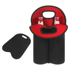 Wine Carrier 2 Bottle 750ml neoprene tote bag front view