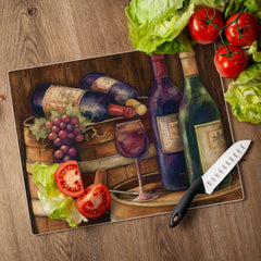 Wine Cellar large glass cutting board 15x12 dishwasher safe