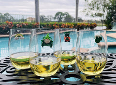 Wine glass markers by Simply Charmed for St Patrick's Day gnomes