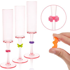 Wine glass identifiers made of silicone