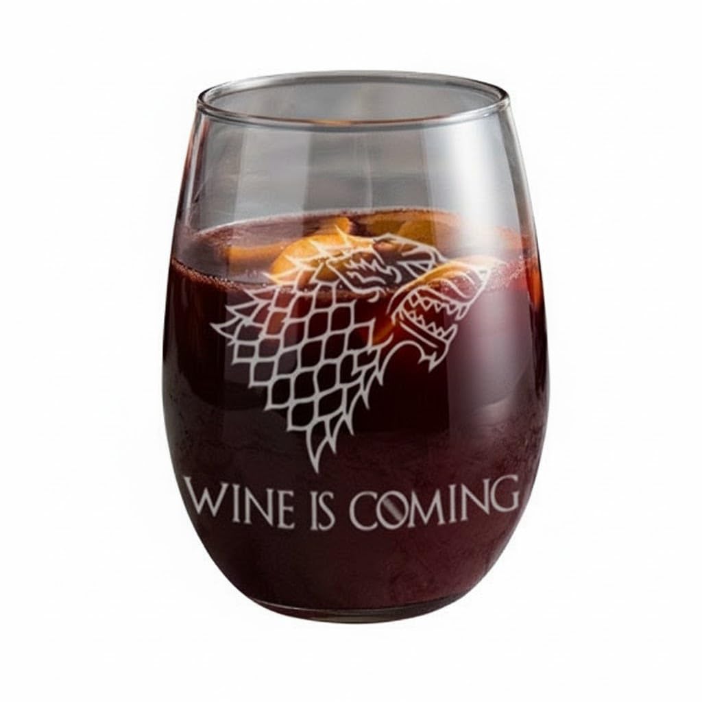 Wine is Coming stemless wine glass 21 oz