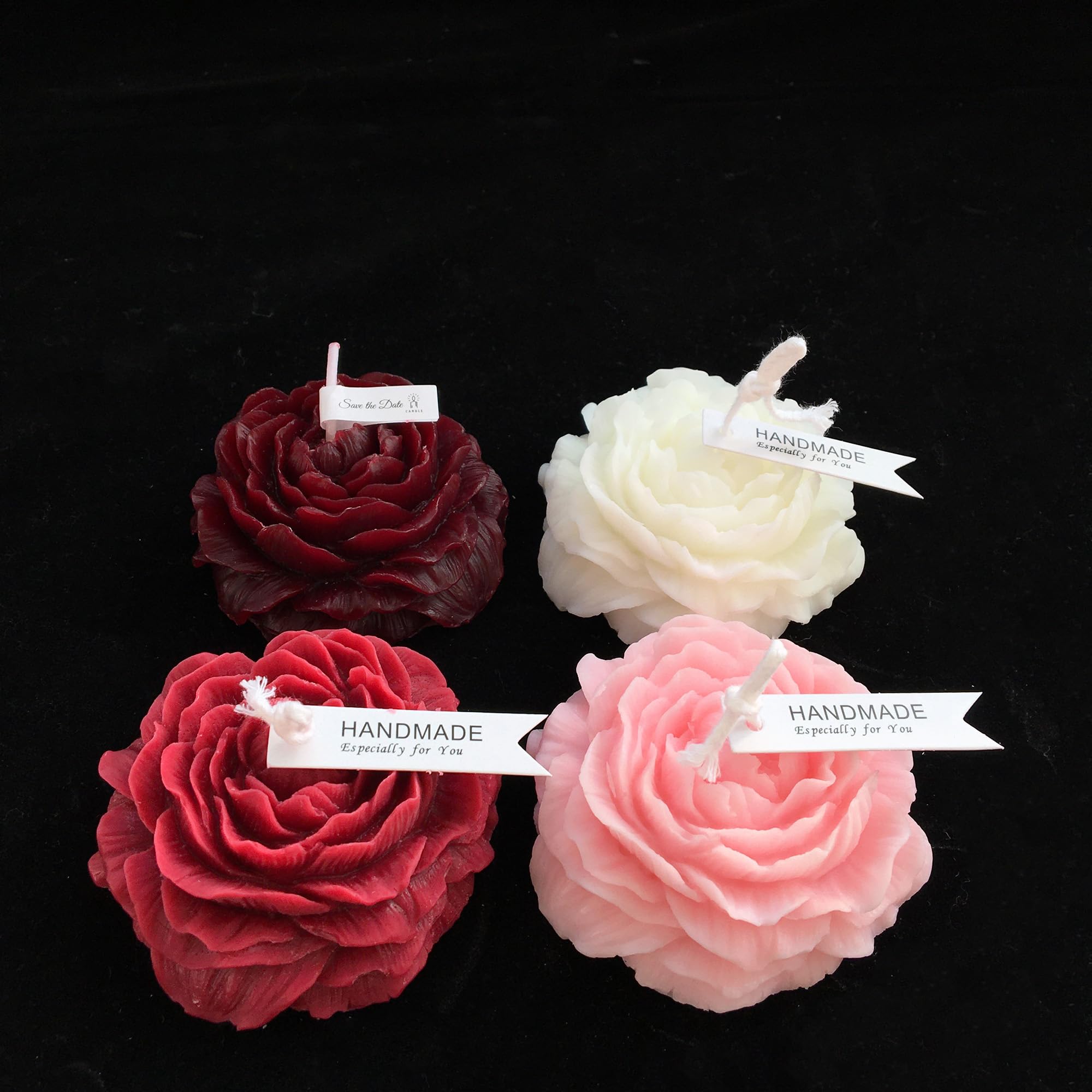 Wine red candles from the four color set