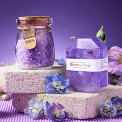20oz wine tumbler included in lavender spa gift basket set