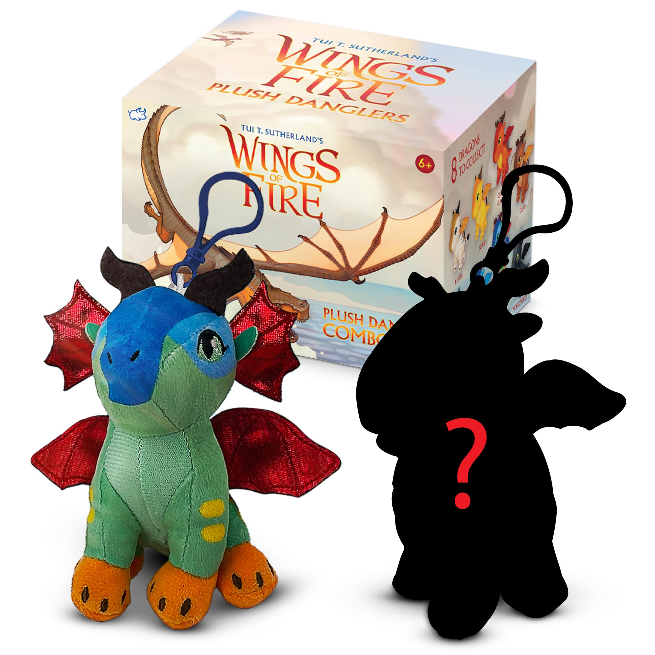 Wings of Fire official plush dangler 2-pack Glory and surprise dragon