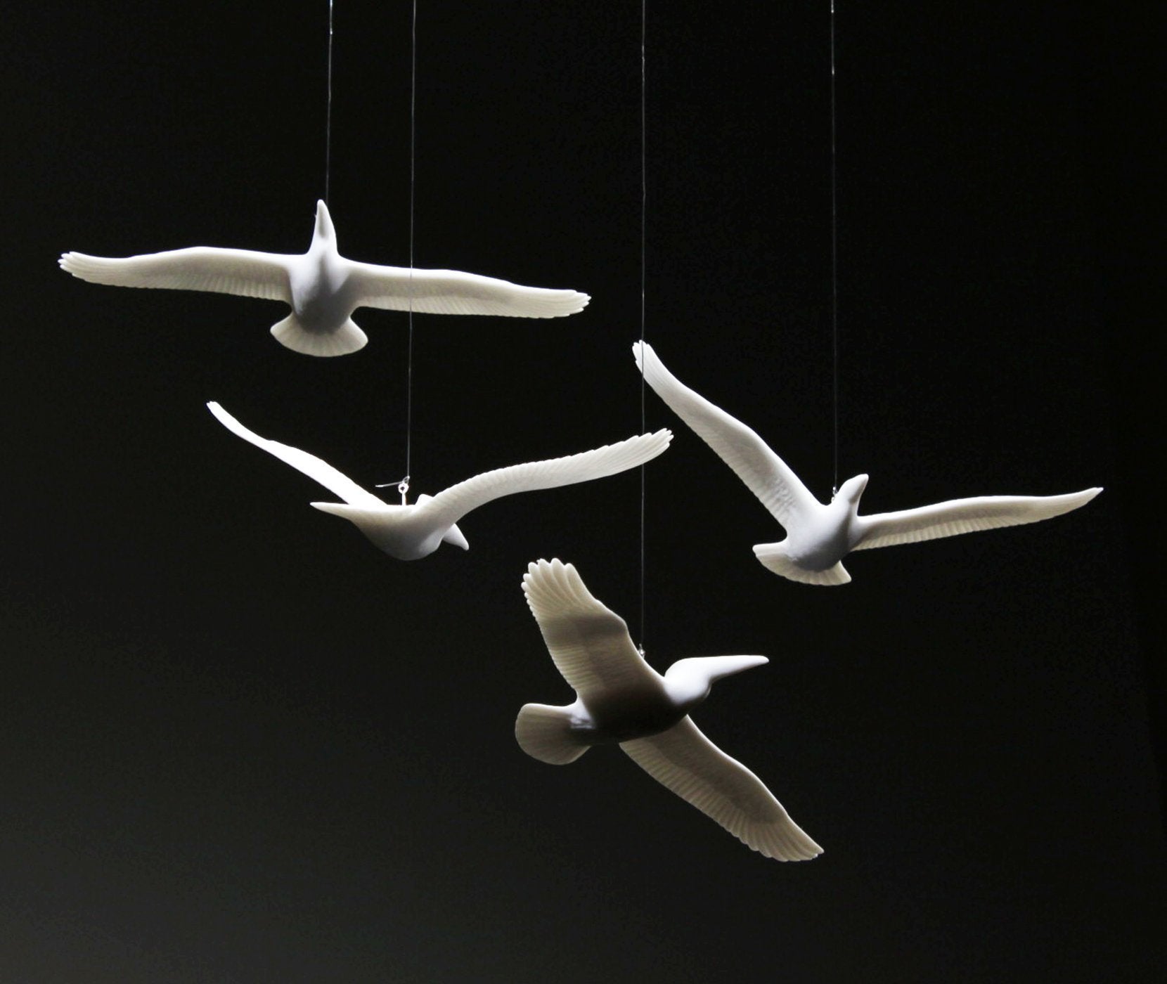 Monofilament suspended pelican mobile sculpture from John Perry image 6
