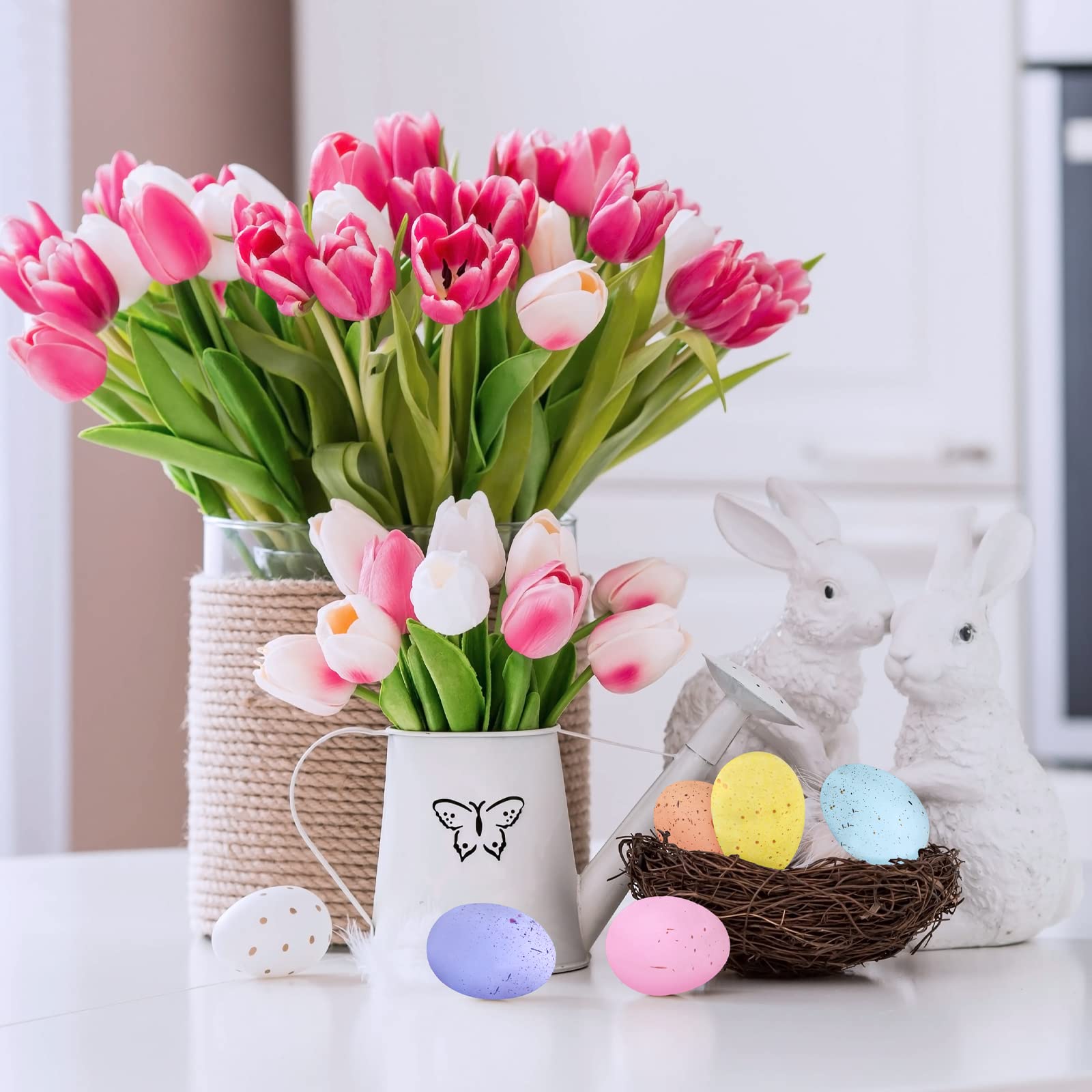 Easter basket gift fillers using Winlyn speckled foam eggs