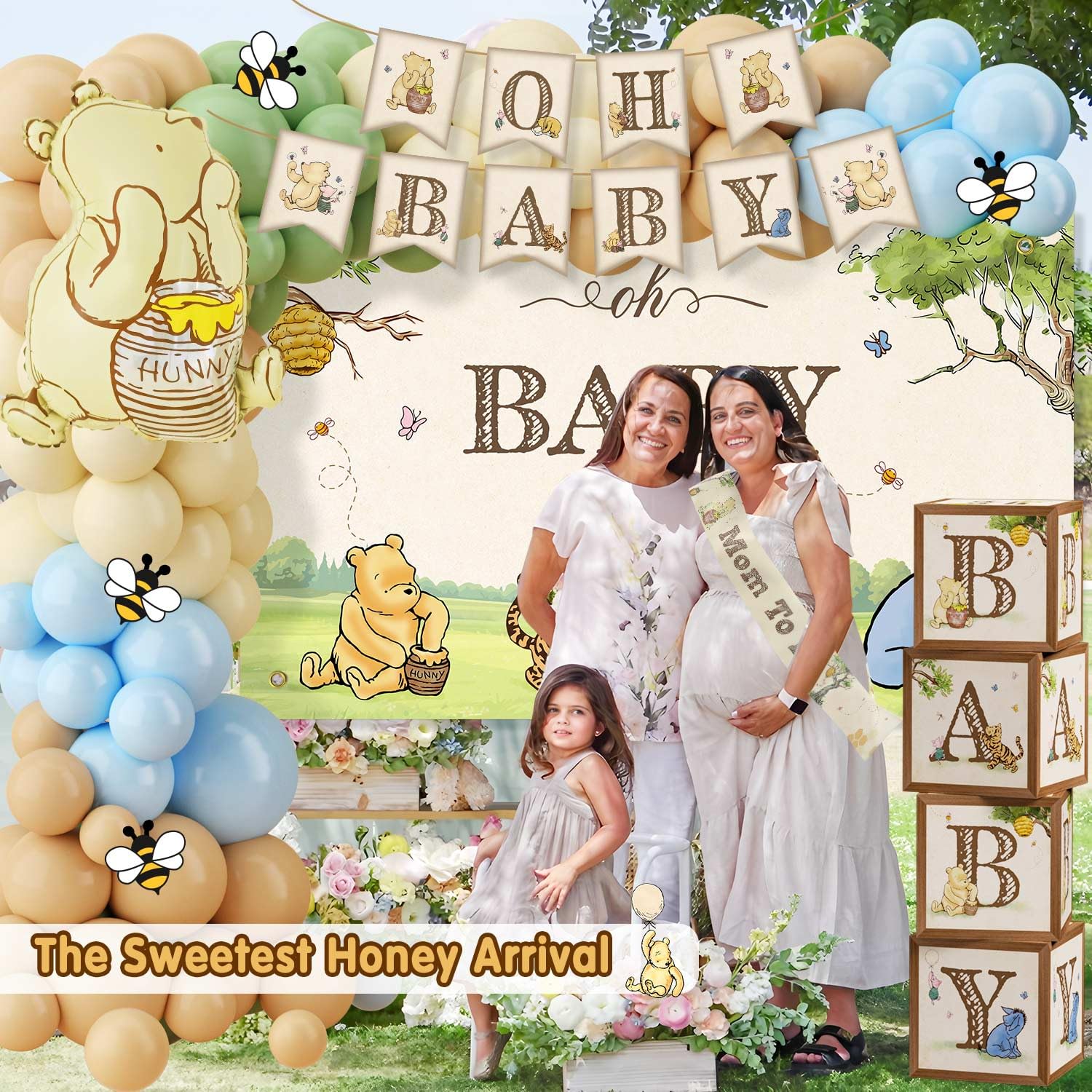 Pooh foil balloon included in the kit