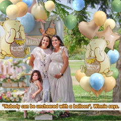 Star foil balloons included with Winnie Bear kit