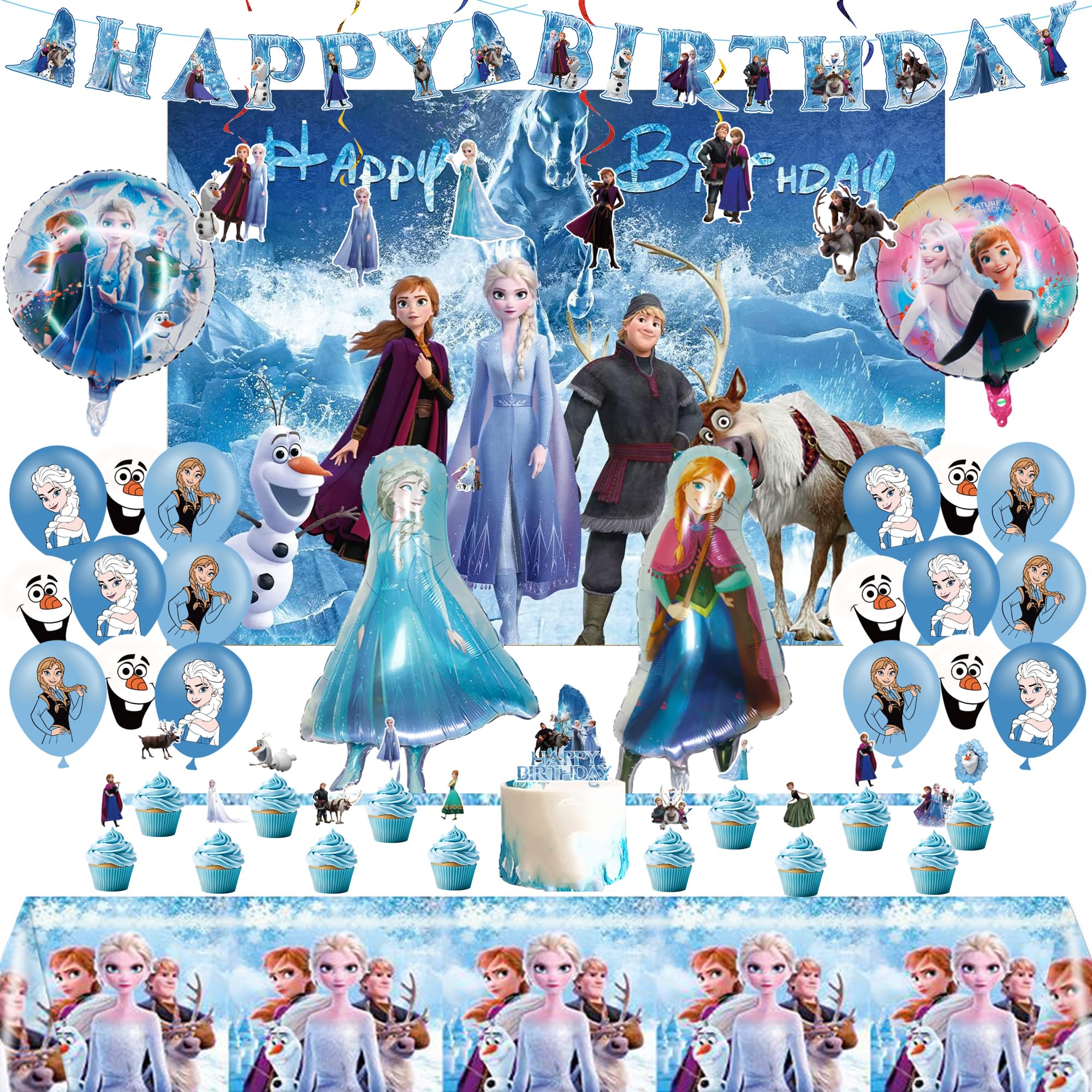 icy blue winter fairy tale themed party backdrop