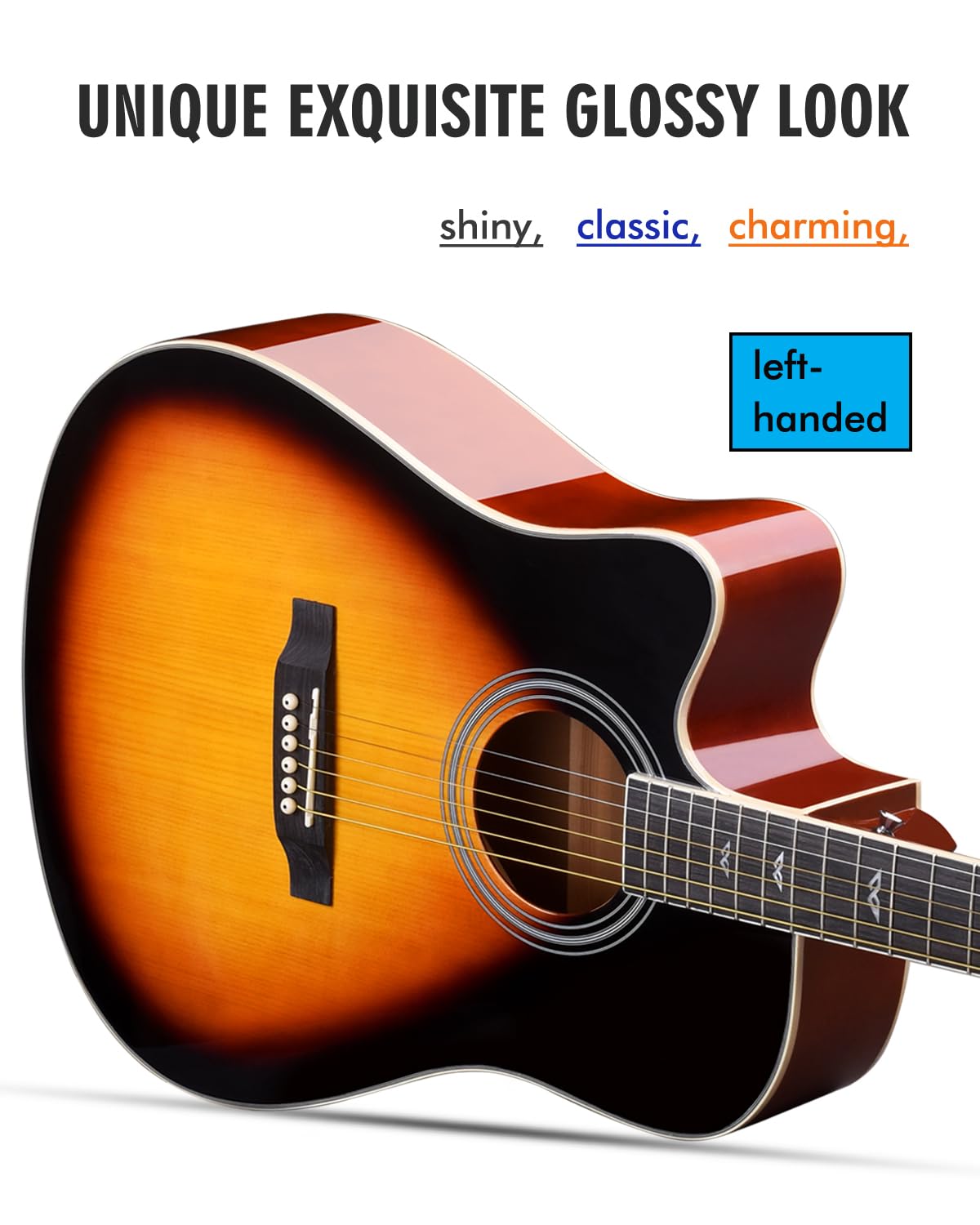 Fretboard features exclusive W learning symbols for beginners