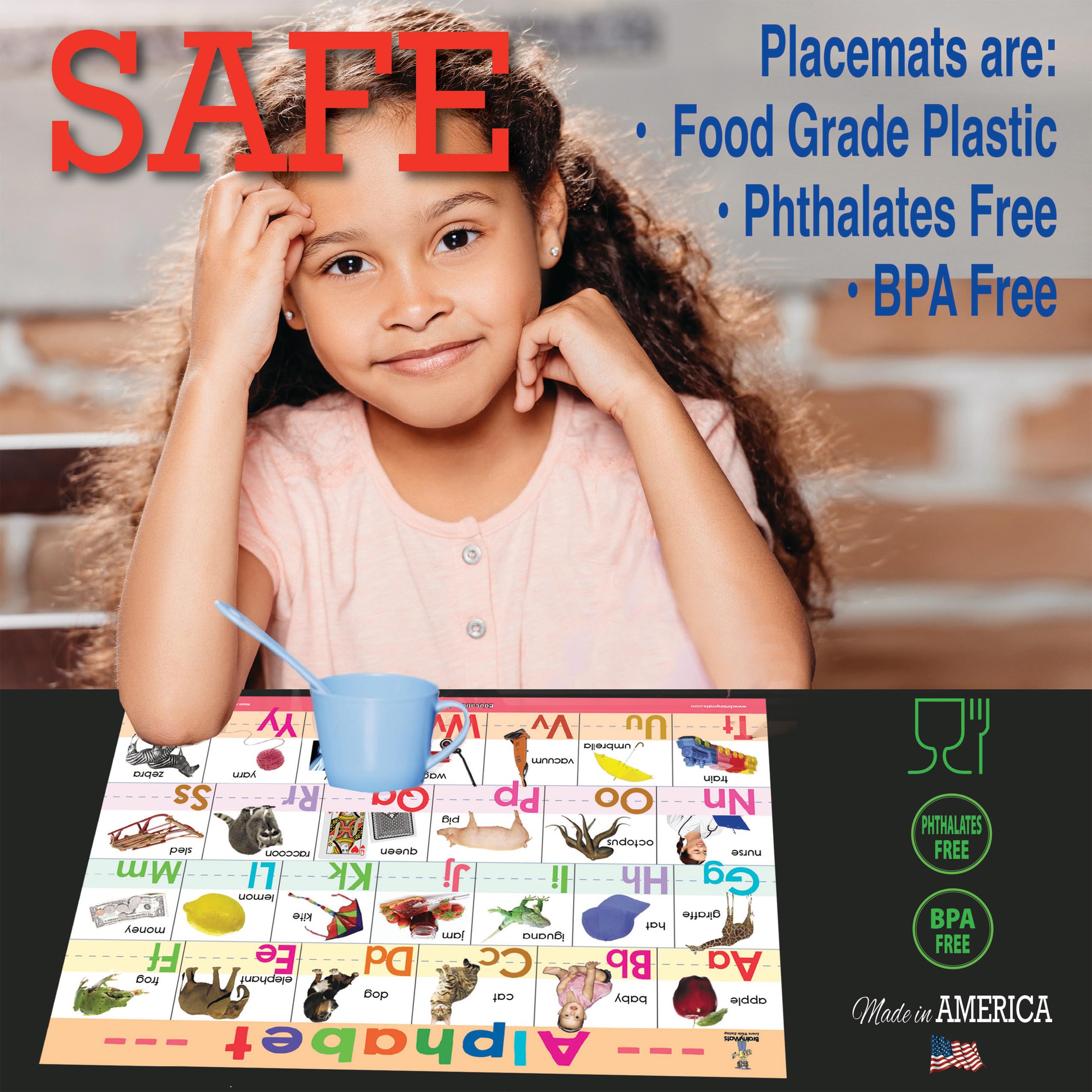 Educational placemat for homeschooling and classrooms