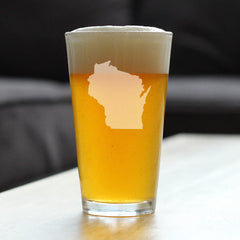 Heavy weighted bottom 16 oz pint glass for IPA pilsner stout
