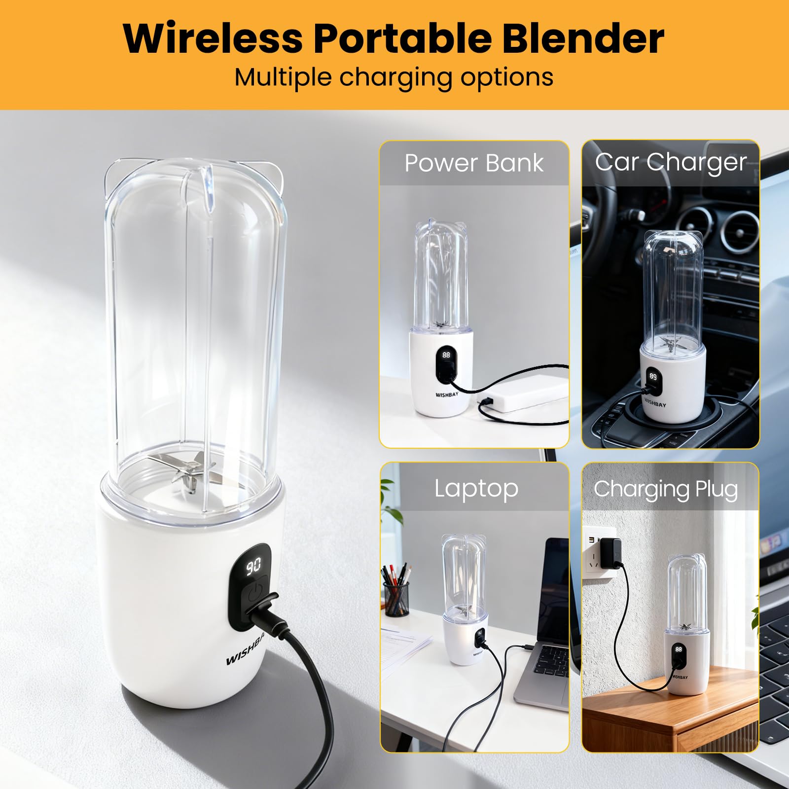 WISHBAY extra handle lid included with blender