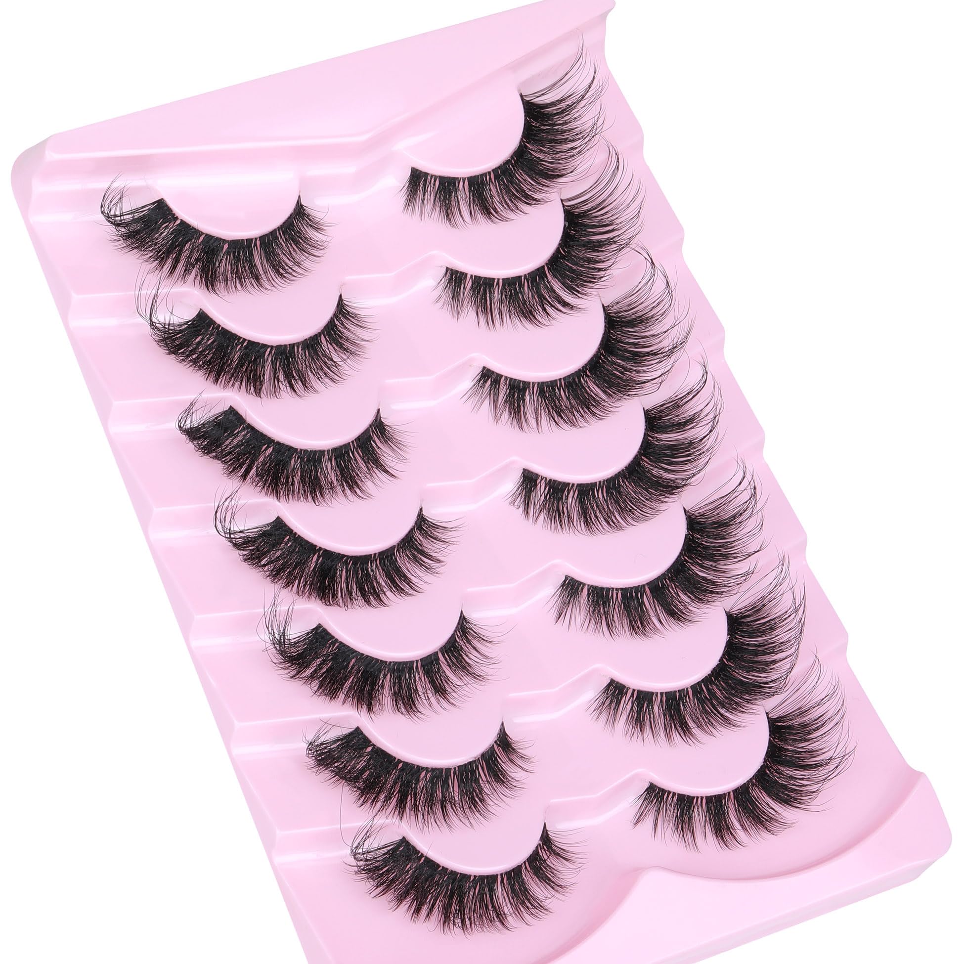 Beginner friendly wispy lashes cat eye 7 pairs