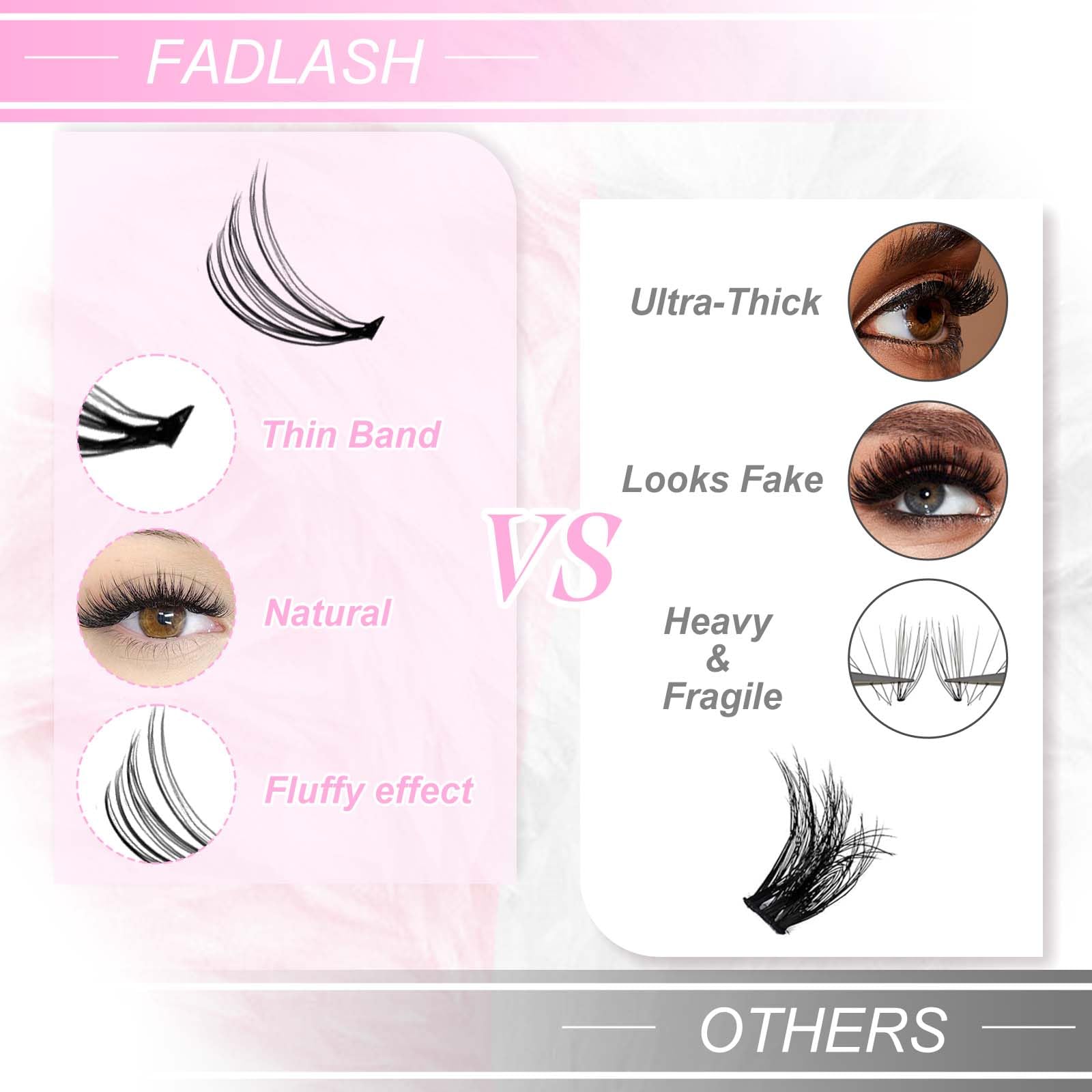 wispy lash clusters 20d product photography