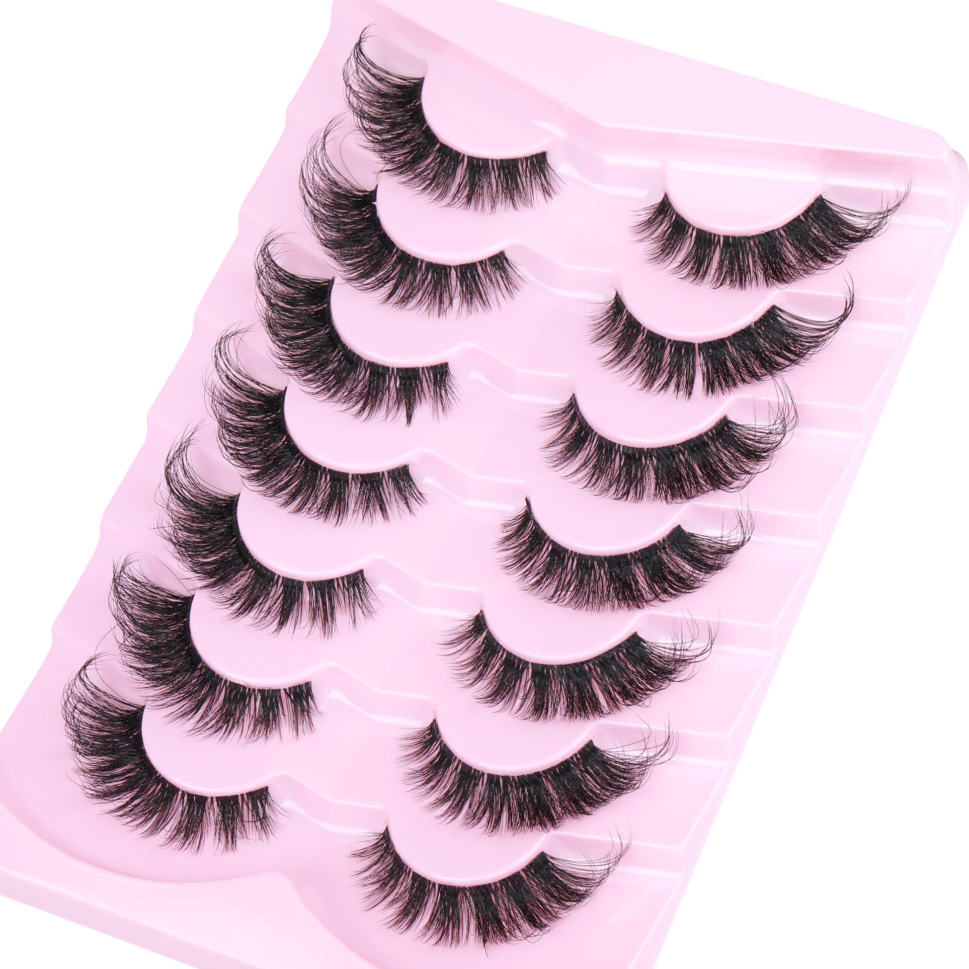 Cat eye wispy lashes natural look 7 pairs