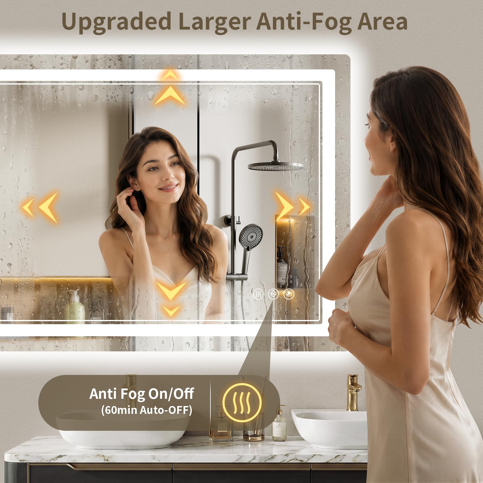 Dimmable mirror with memory function on WISSMIELS