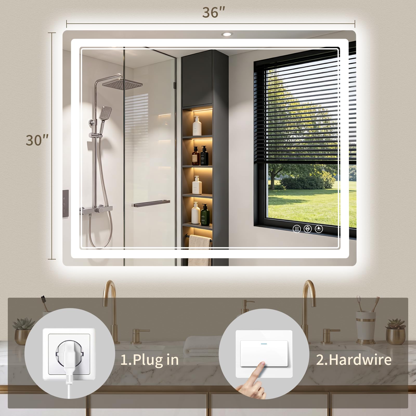 HD shatterproof tempered glass mirror by WISSMIELS