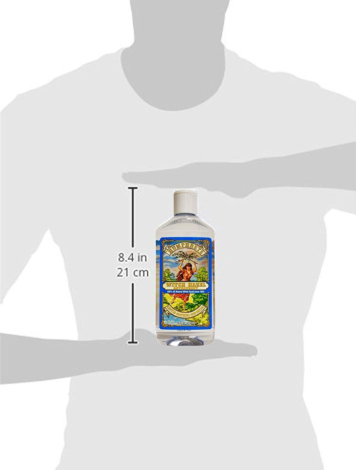 Organic witch hazel Humphreys 16 ounce packaging