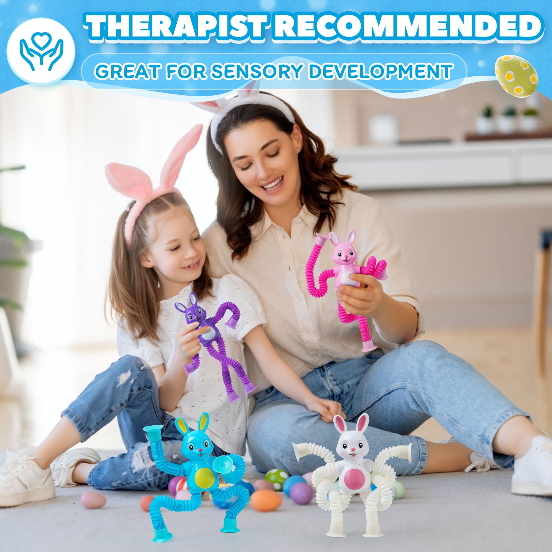 Pop Tube fidget toy with crinkle sounds for kids