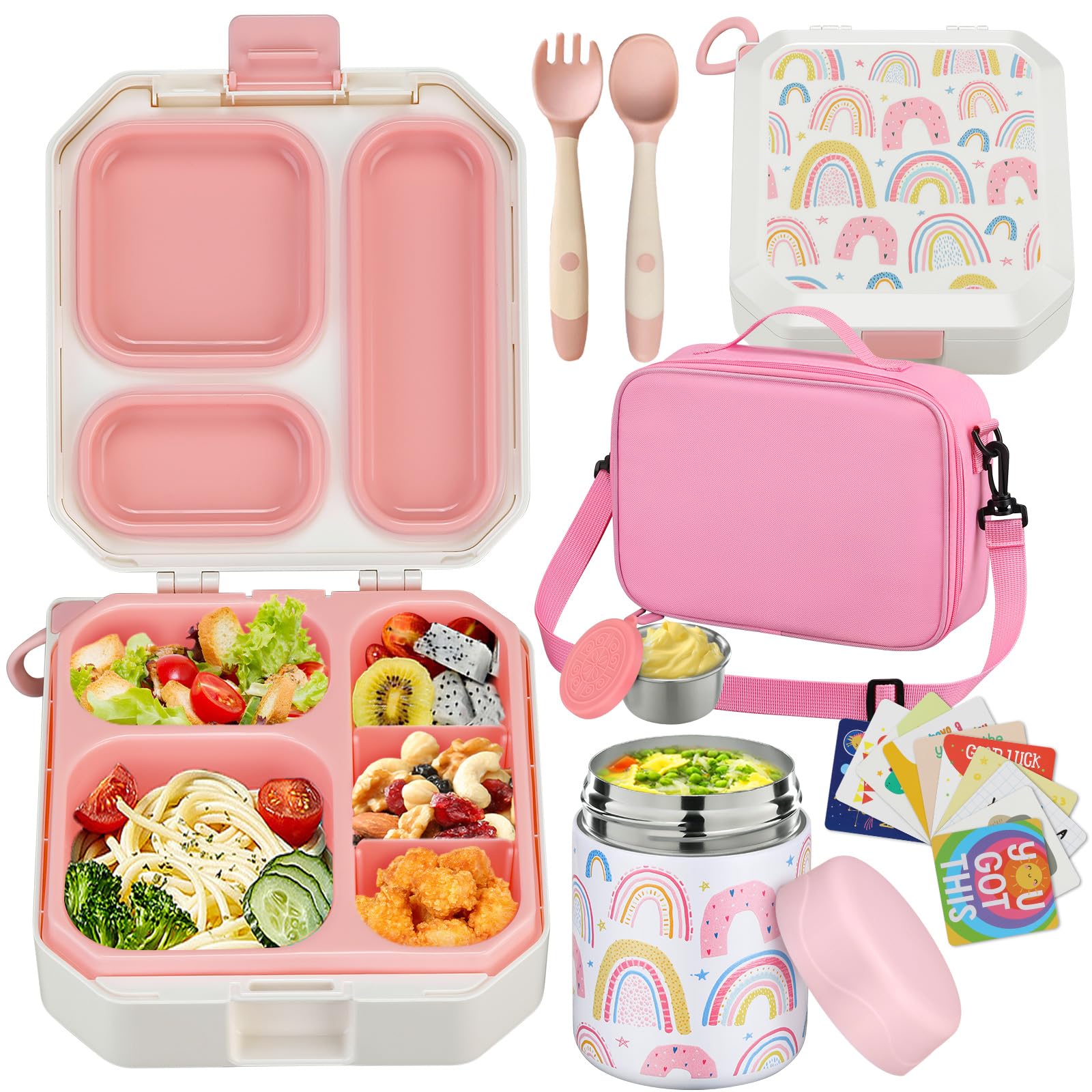 wiwens bento lunch box for kids 6pcs set