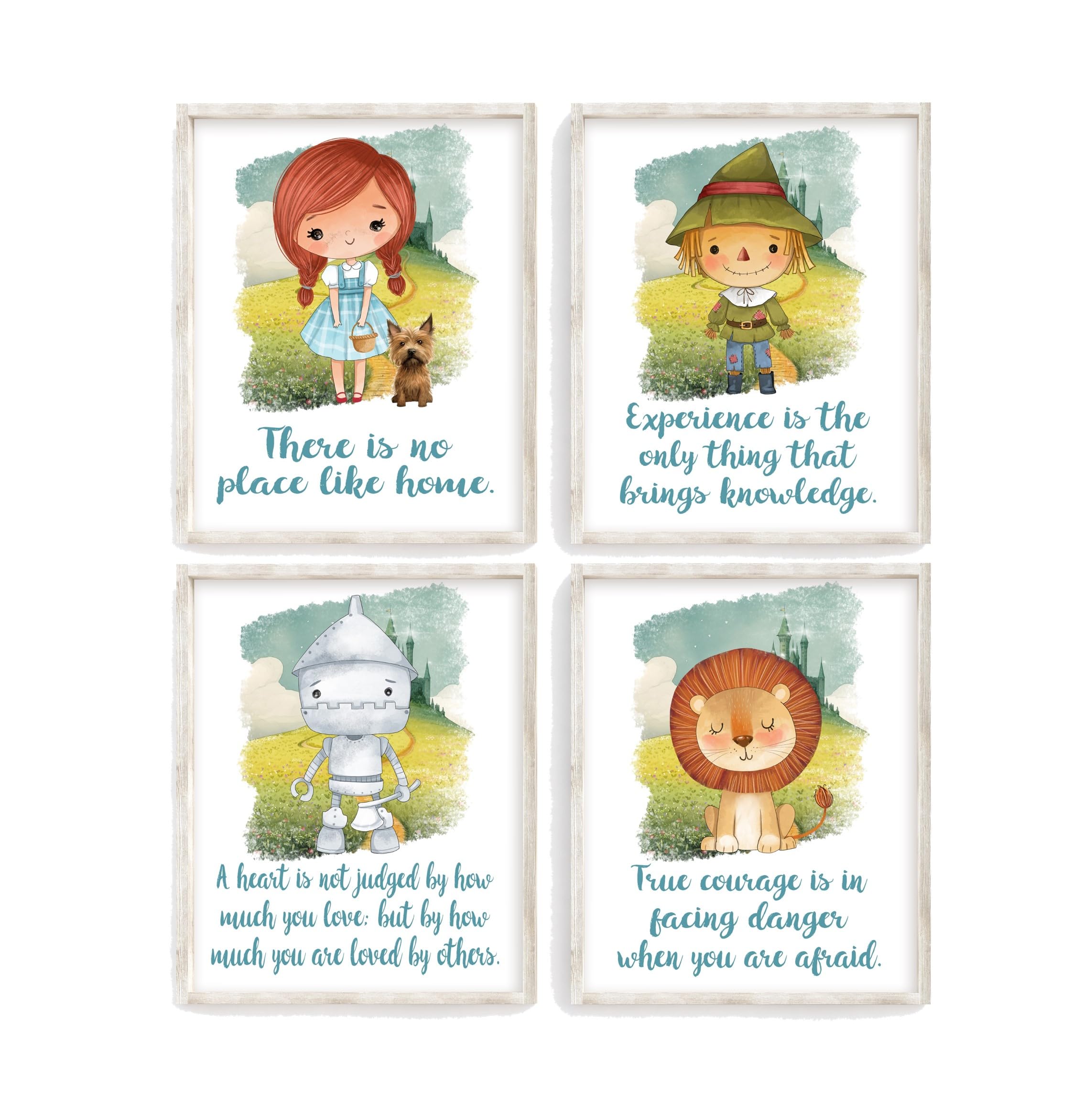 Lion Tin Man quotes Wizard of Oz watercolor prints