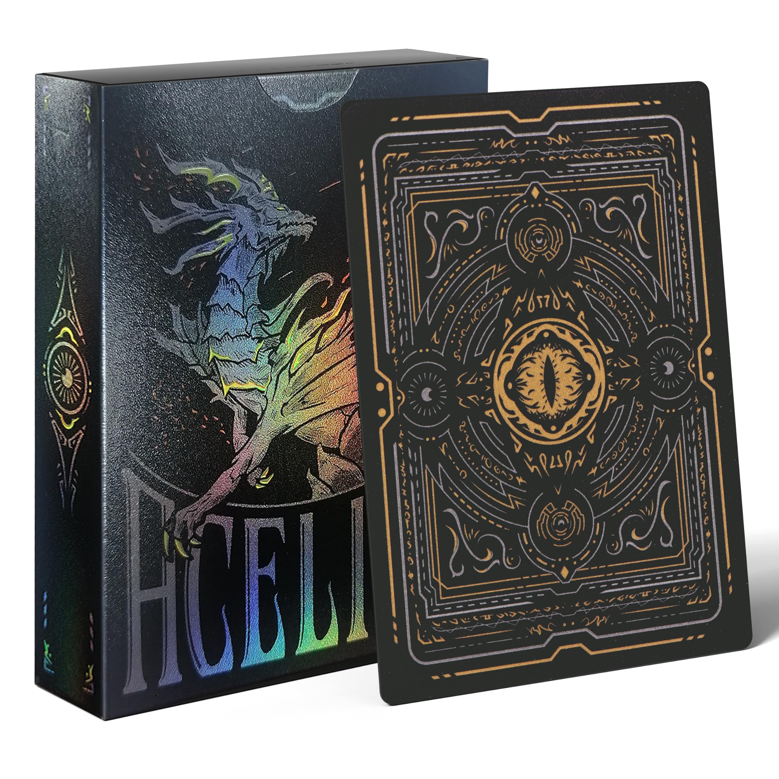 WJPC dragon black playing cards deck