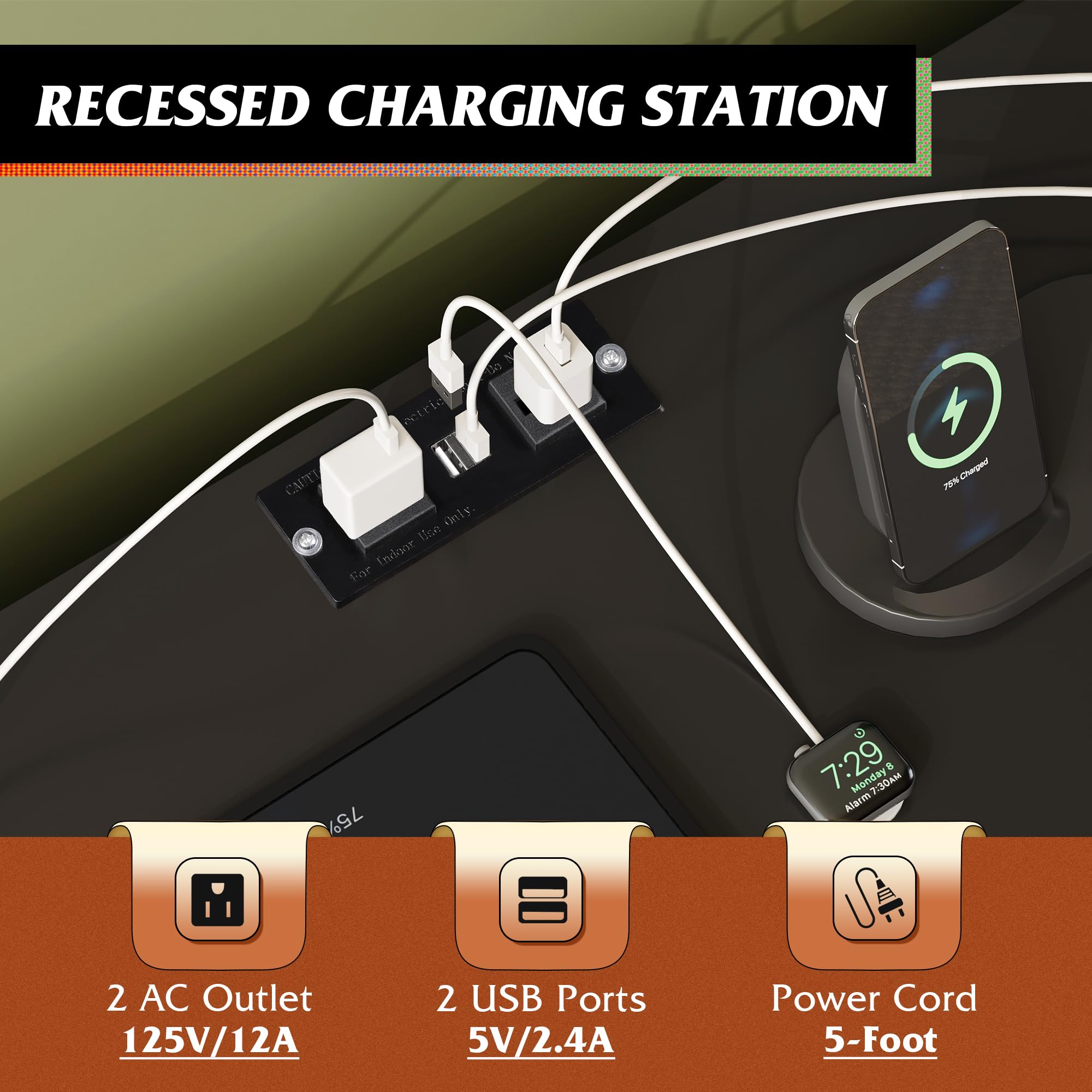 15mm metal frame with cross support and anti tilt device