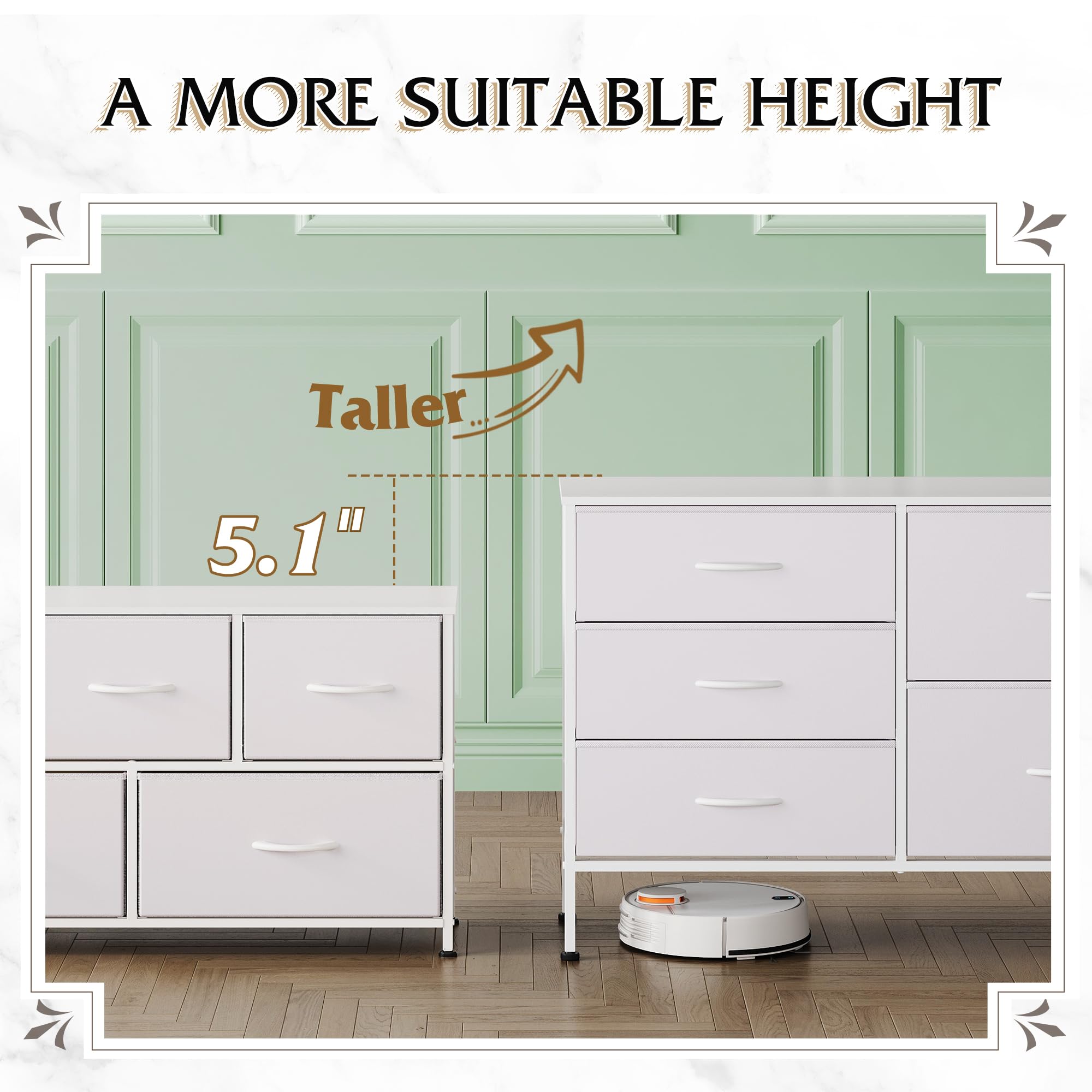 Easy assembly with hardware included for WLIVE dresser