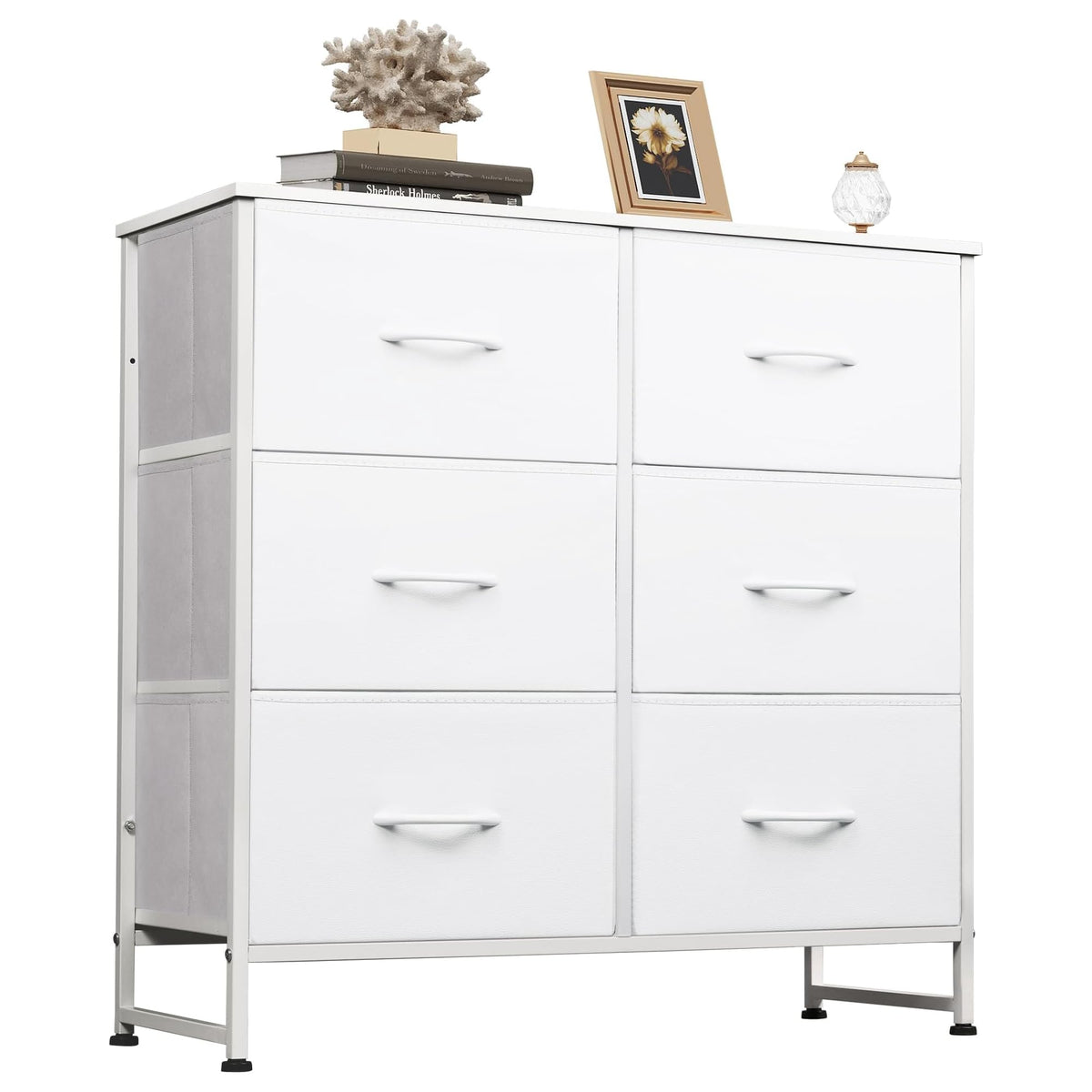 WLIVE dresser bedroom 6-drawer white product image