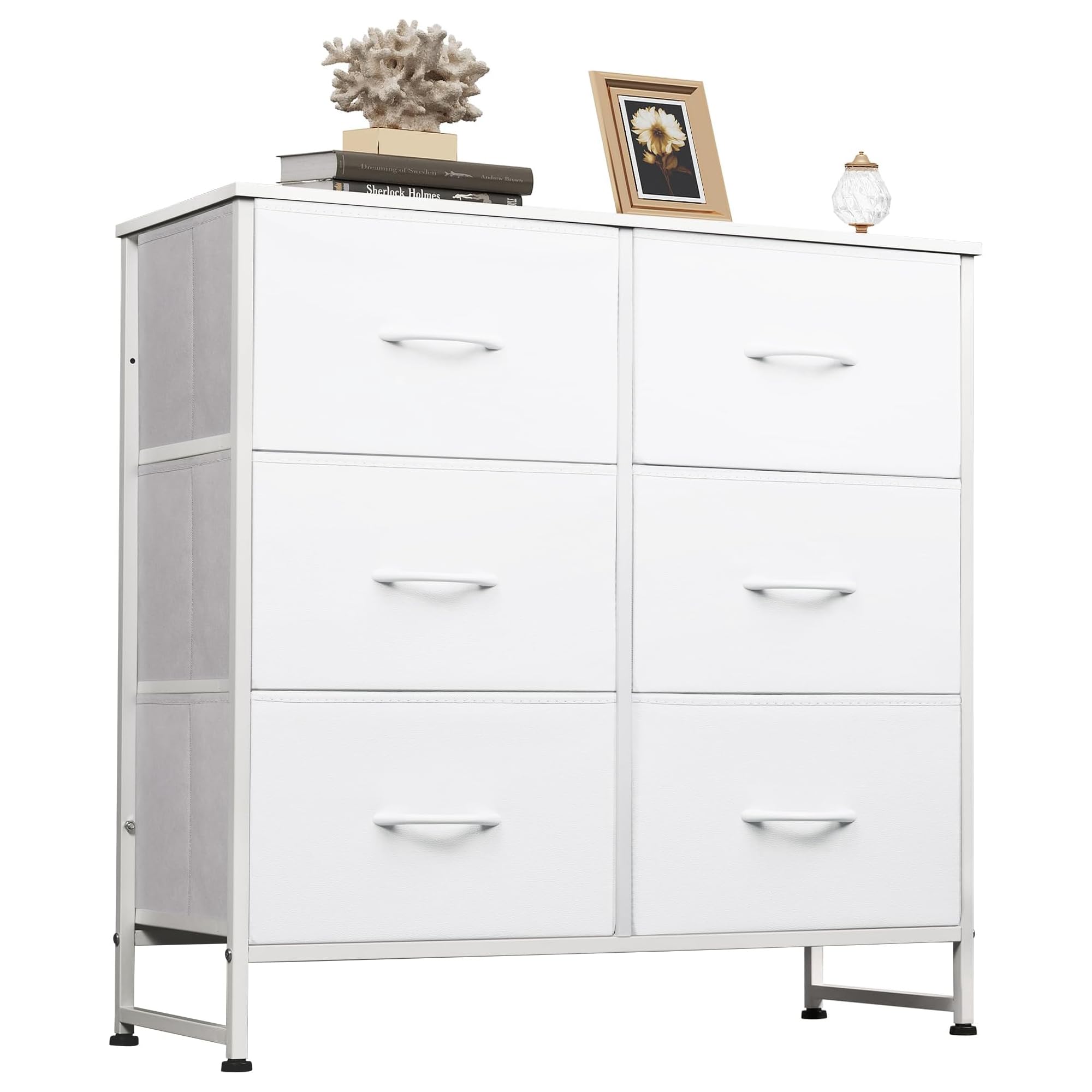 WLIVE dresser bedroom 6-drawer white product image
