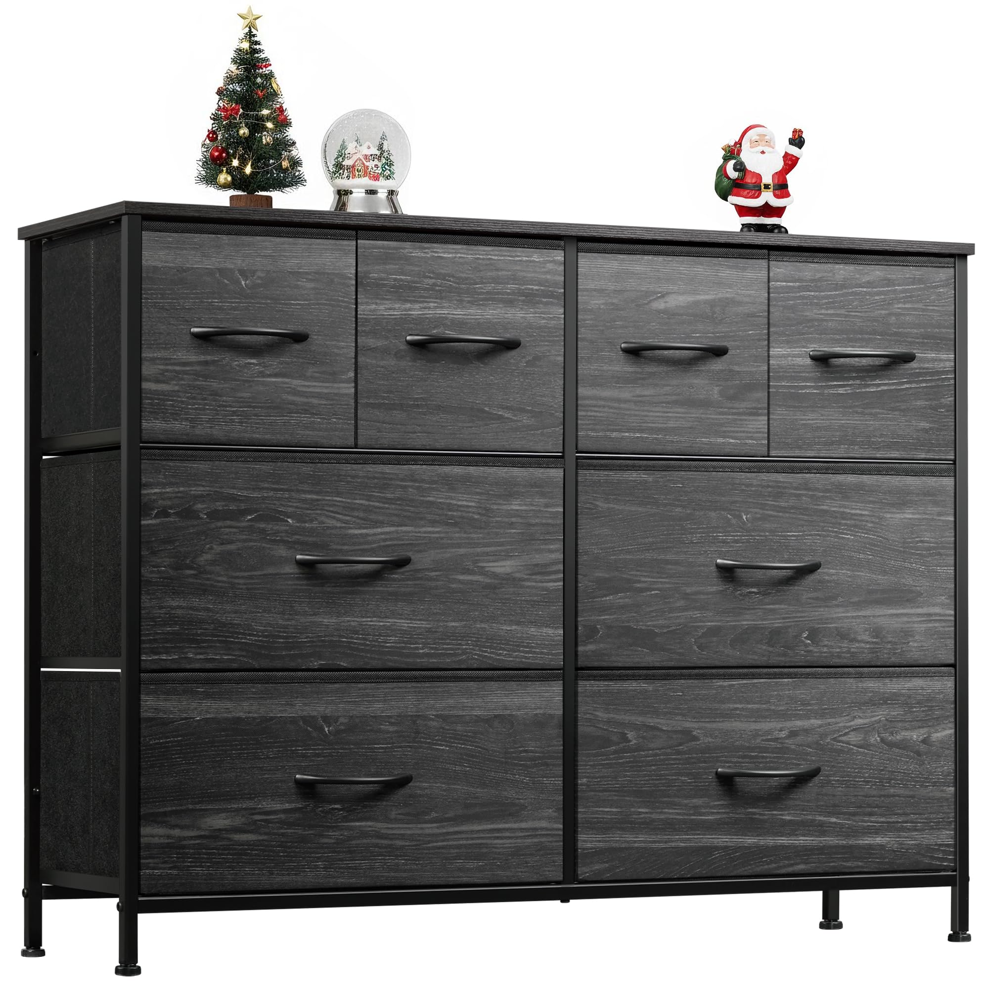 wlive dresser bedroom 8-drawer fabric front view