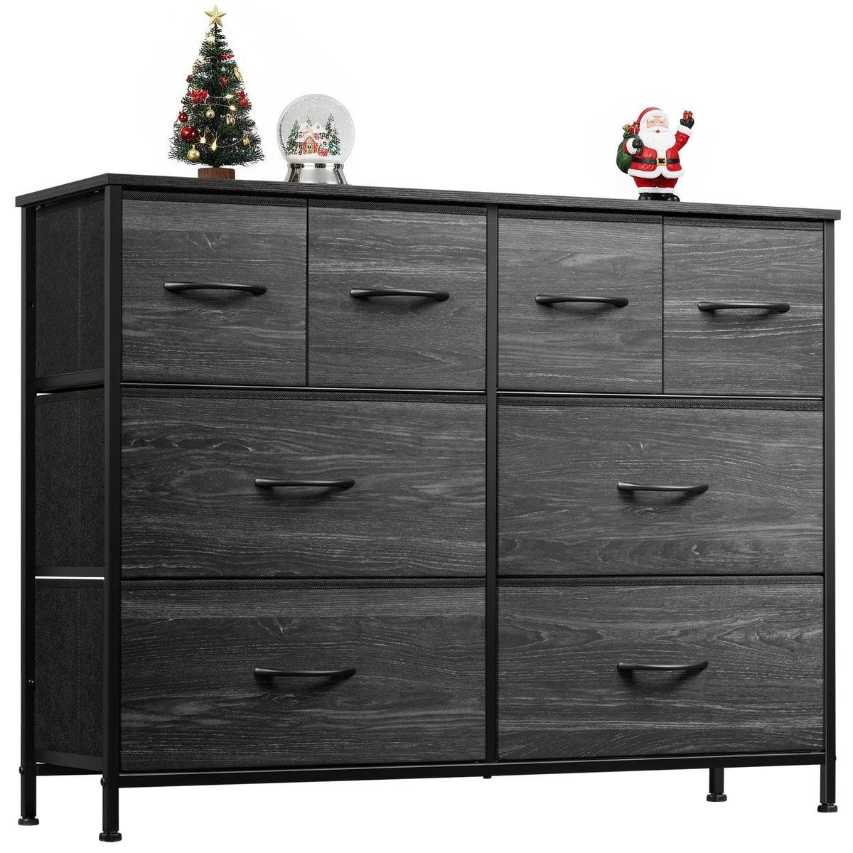 wlive dresser bedroom 8-drawer fabric front view