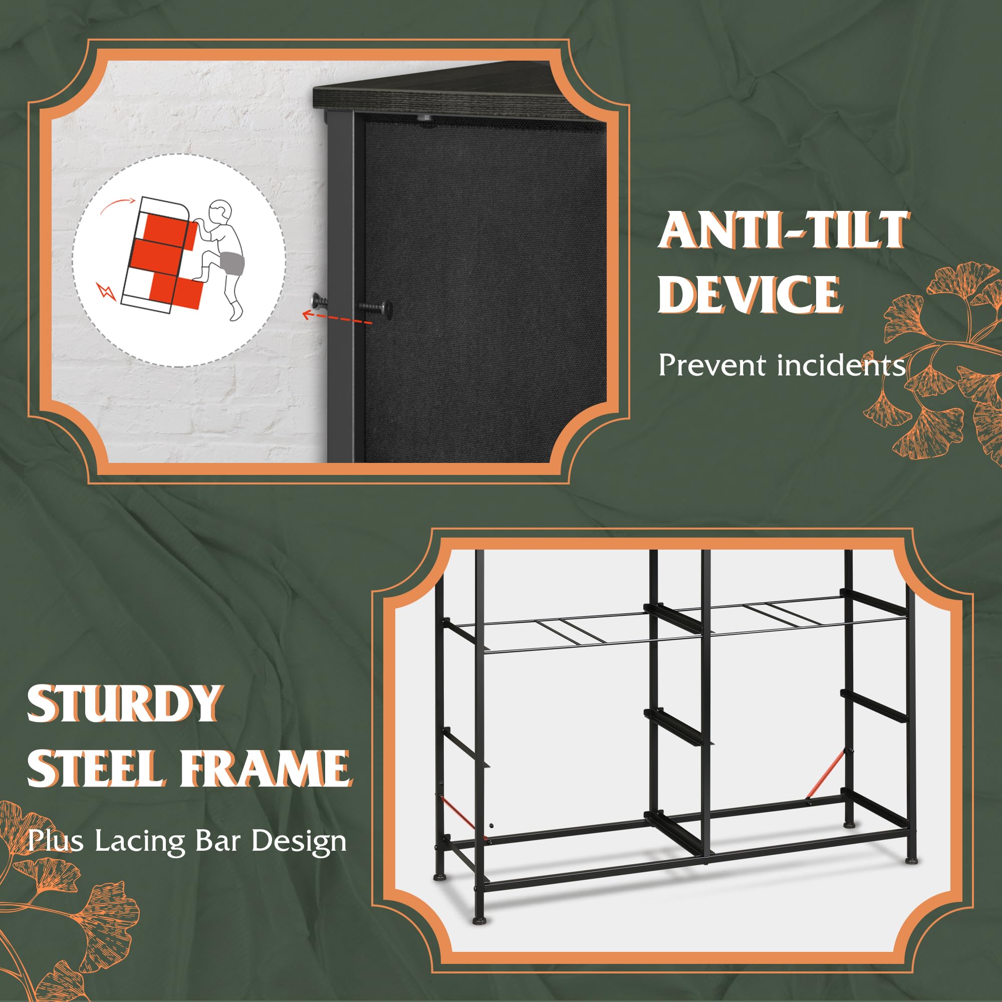 assembly hardware included for quick setup