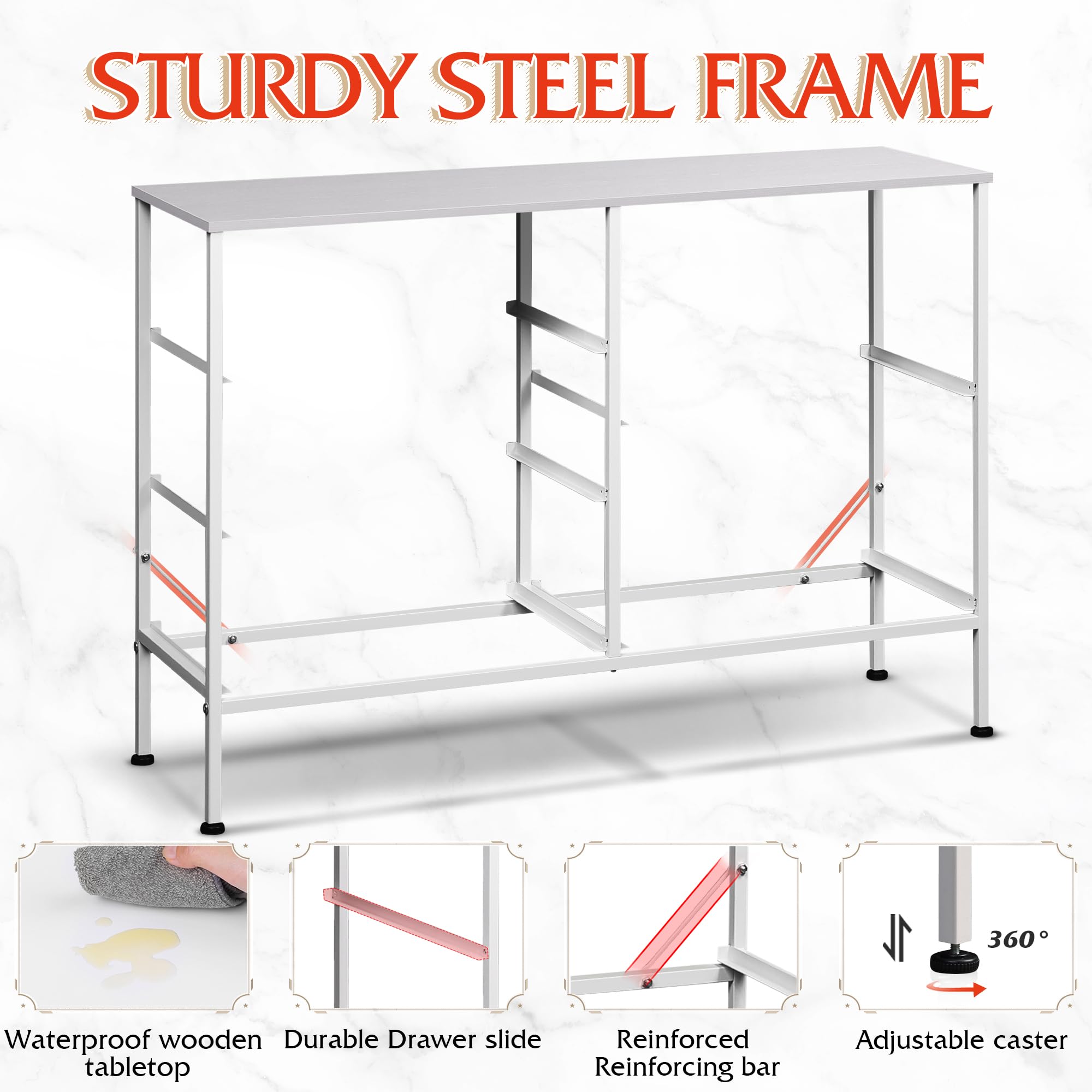Versatile use as entryway table with lamp on top WLIVE dresser