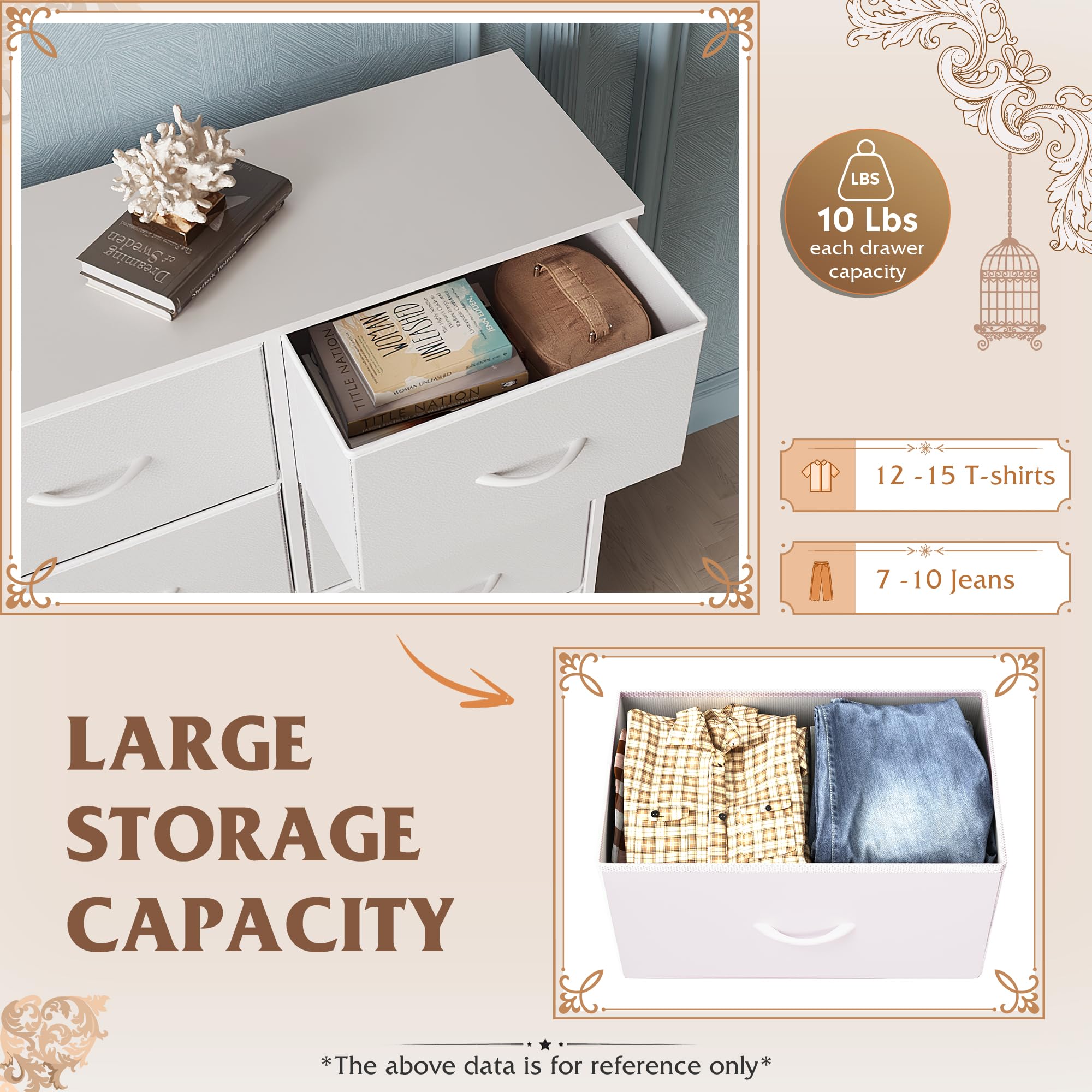 WLIVE dresser steel-frame support image